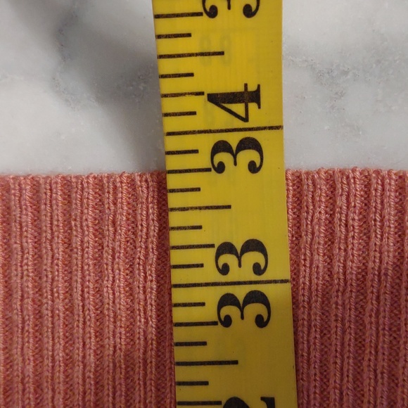 Premise Cashmere Blend Women's Salmon Pink Open Front Long Cardigan Size Medium - Picture 7 of 13